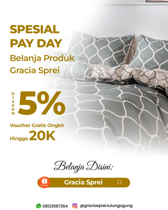 <p>Belanja produk Gracia Sprei sekarang dan nikmat